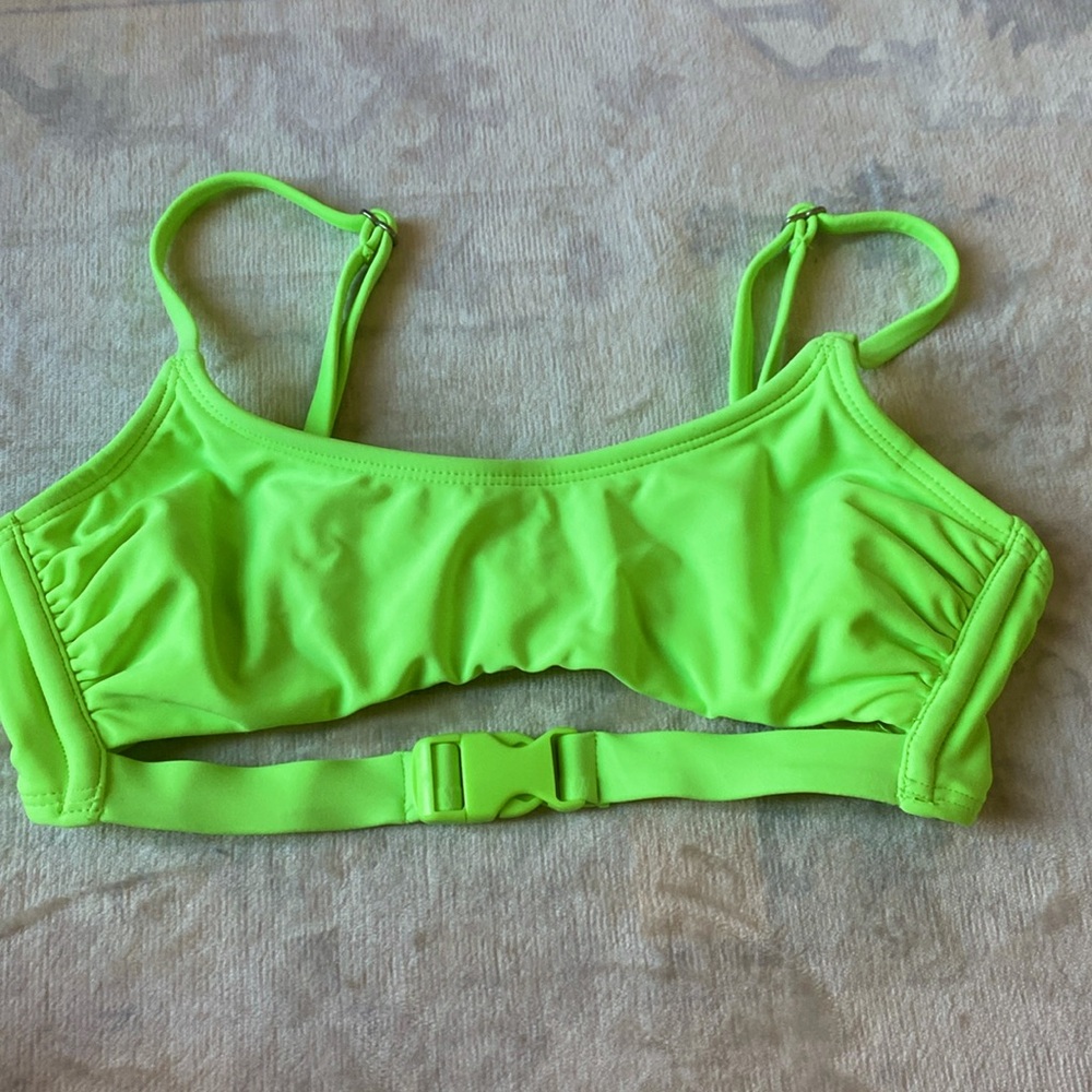 Green bathing suit top